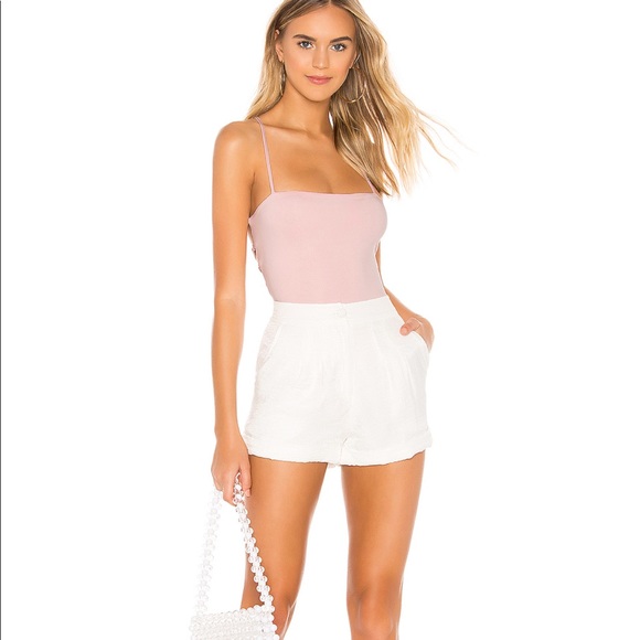 superdown Tops - Yvonne Lace Up Bodysuit in Pink